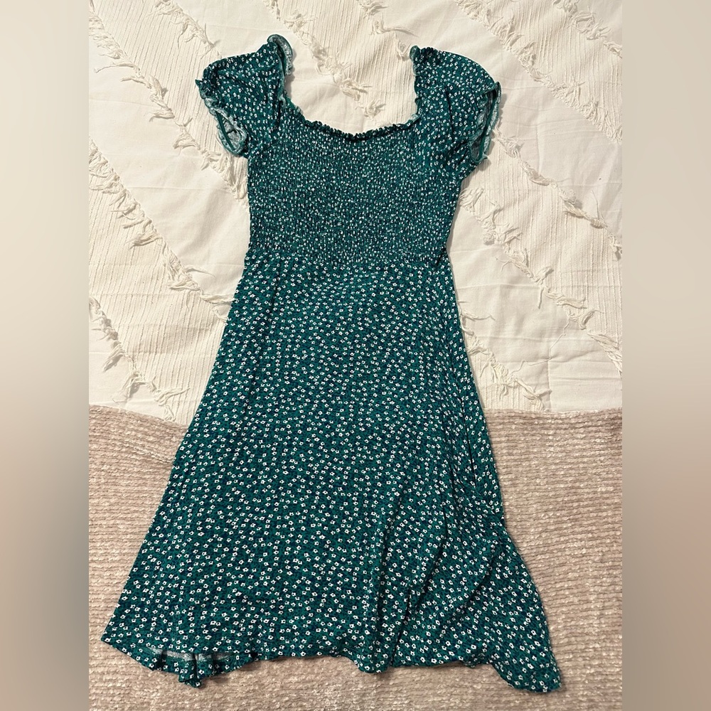 Francesca’s blue floral dress. Size medium.